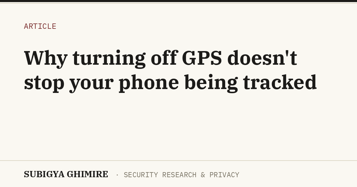 Editorial illustration for the article: Why Turning Off GPS Doesn't Stop Your Phone From Being Tracked